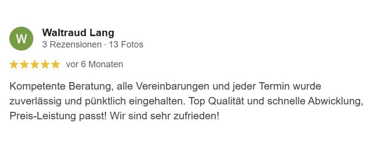 Bewertung Poolüberdachung 2024.05 Waltraud Lang